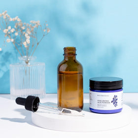 Bos Essentials product styled on bathroom shelf suggesting daily routine benefit