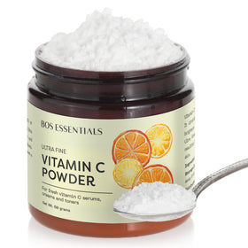 Bos Essentials powder close-up highlighting ultra-fine texture for fast dissolution