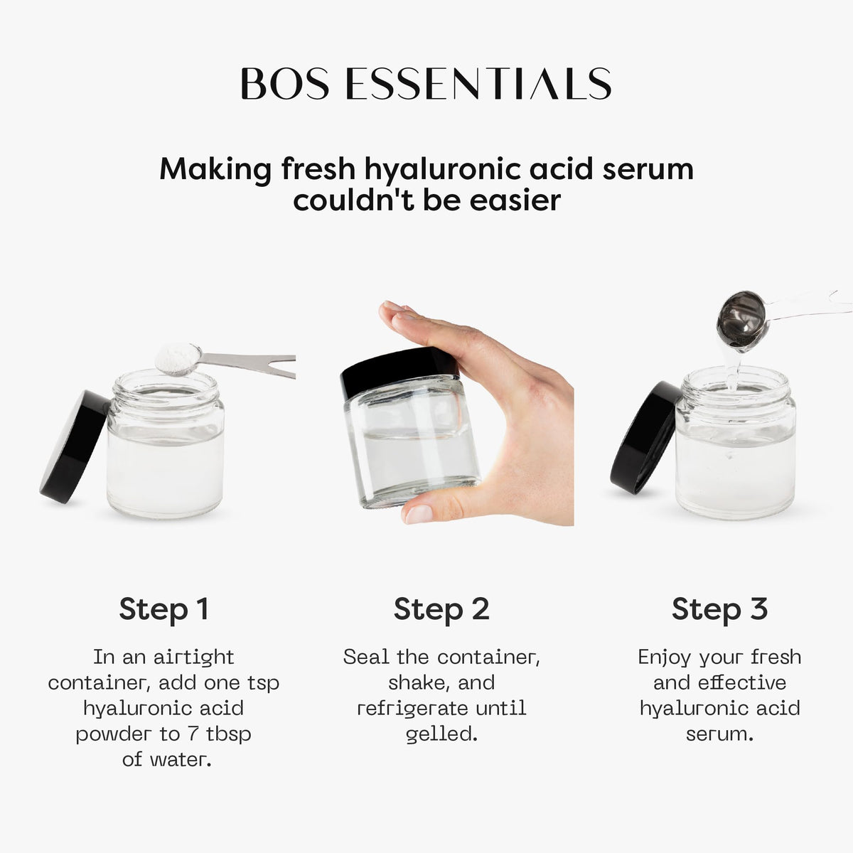 Bos Essentials powder measured on scale showing cost-saving bulk benefit