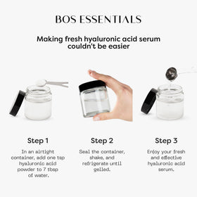 Bos Essentials powder measured on scale showing cost-saving bulk benefit