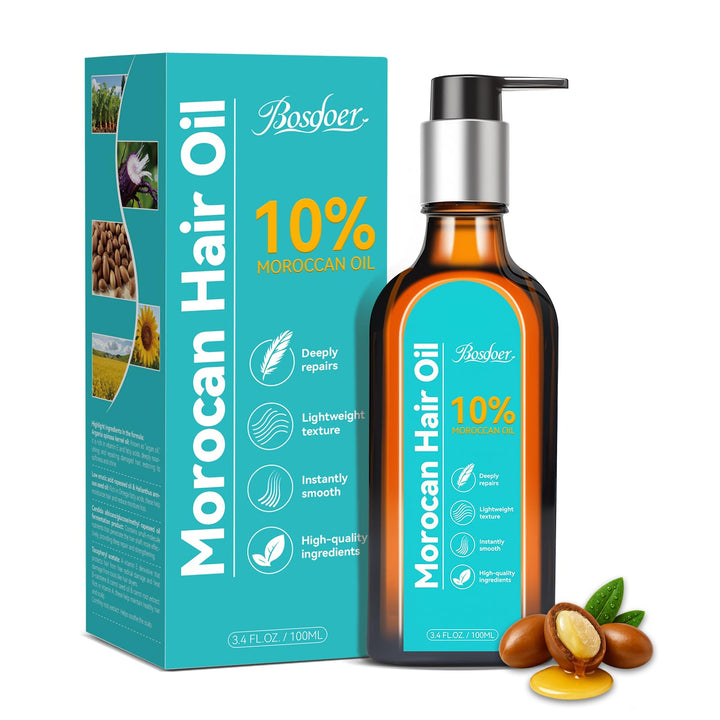 Bosdoer front packaging showing bottle and brand, highlights nourishing benefits