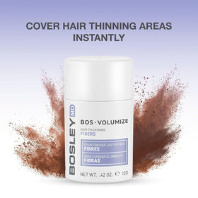 BosleyMD before and after application illustrating instant fuller hair effect