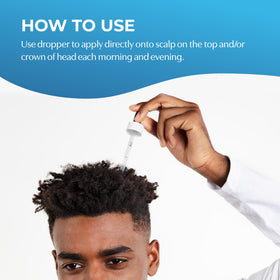 BosleyMD application on scalp demonstrating targeted treatment benefit