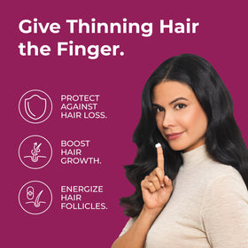 BosleyMD foam being applied to scalp for targeted thinning benefit
