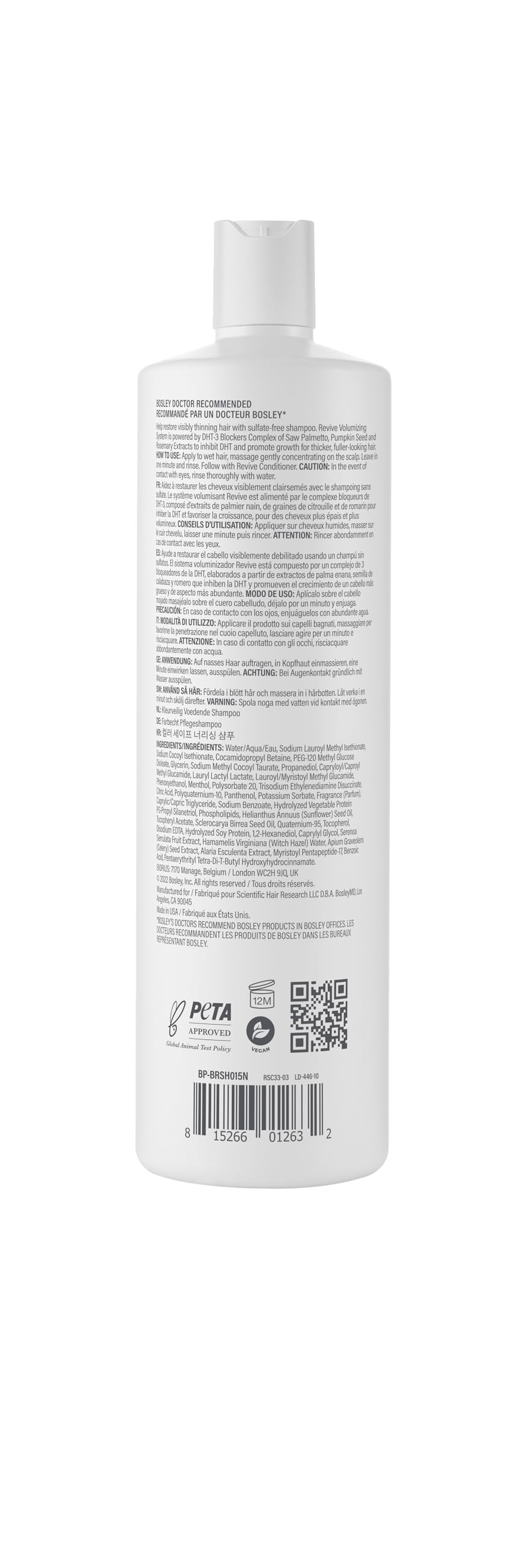 BosleyMD BosRevive in shower scene with wet hair showing salon-grade care