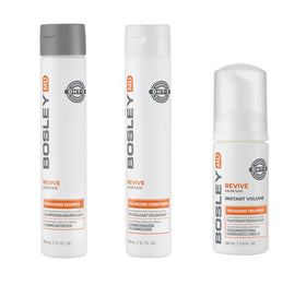 BosleyMD pump top of BosRevive shampoo close-up, highlighting easy dispensing and control