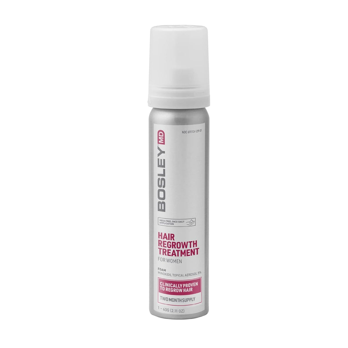 BosleyMD foam front packaging showing label and size, clear product information
