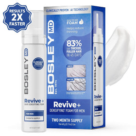 BosleyMD foam texture swatch illustrating lightweight, fast-absorbing benefit