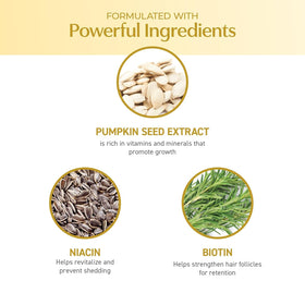 BosleyMD natural ingredients close-up with kelp and pumpkin seed to show strengthening benefits
