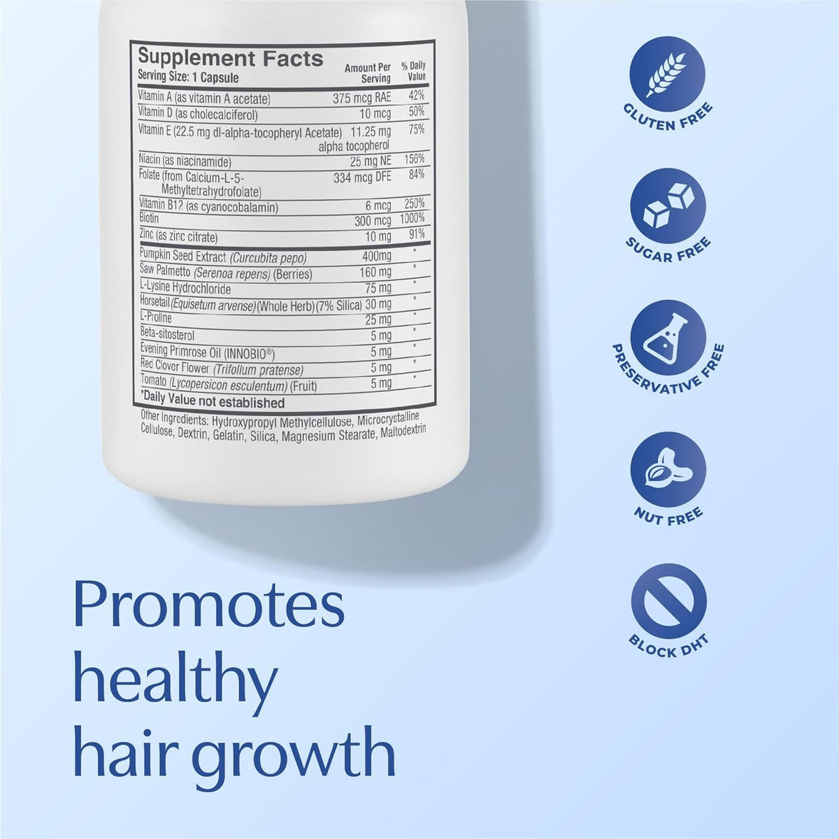 BosleyMD label nutrition facts close-up showing ingredient transparency and trust