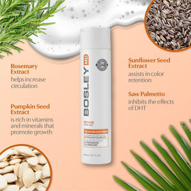 BosleyMD bosrevive conditioner in hand demonstrating easy application