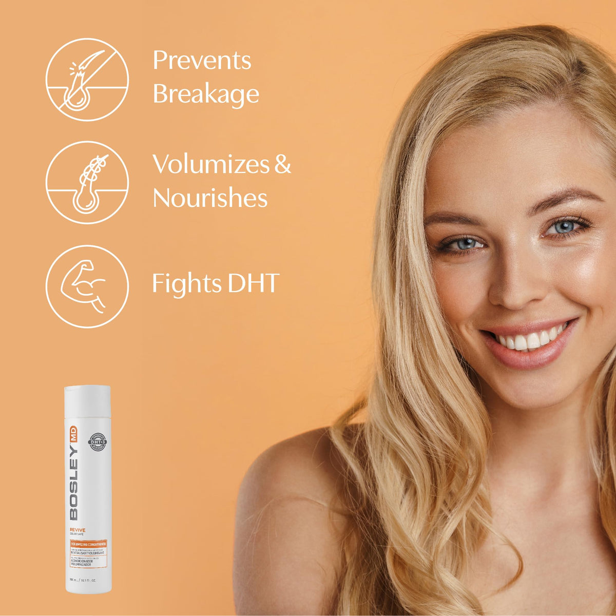 BosleyMD bosrevive pump dispensing creamy lightweight conditioner texture