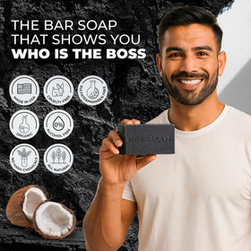 Bossman beard wash in use demonstrating softer, groomable beard