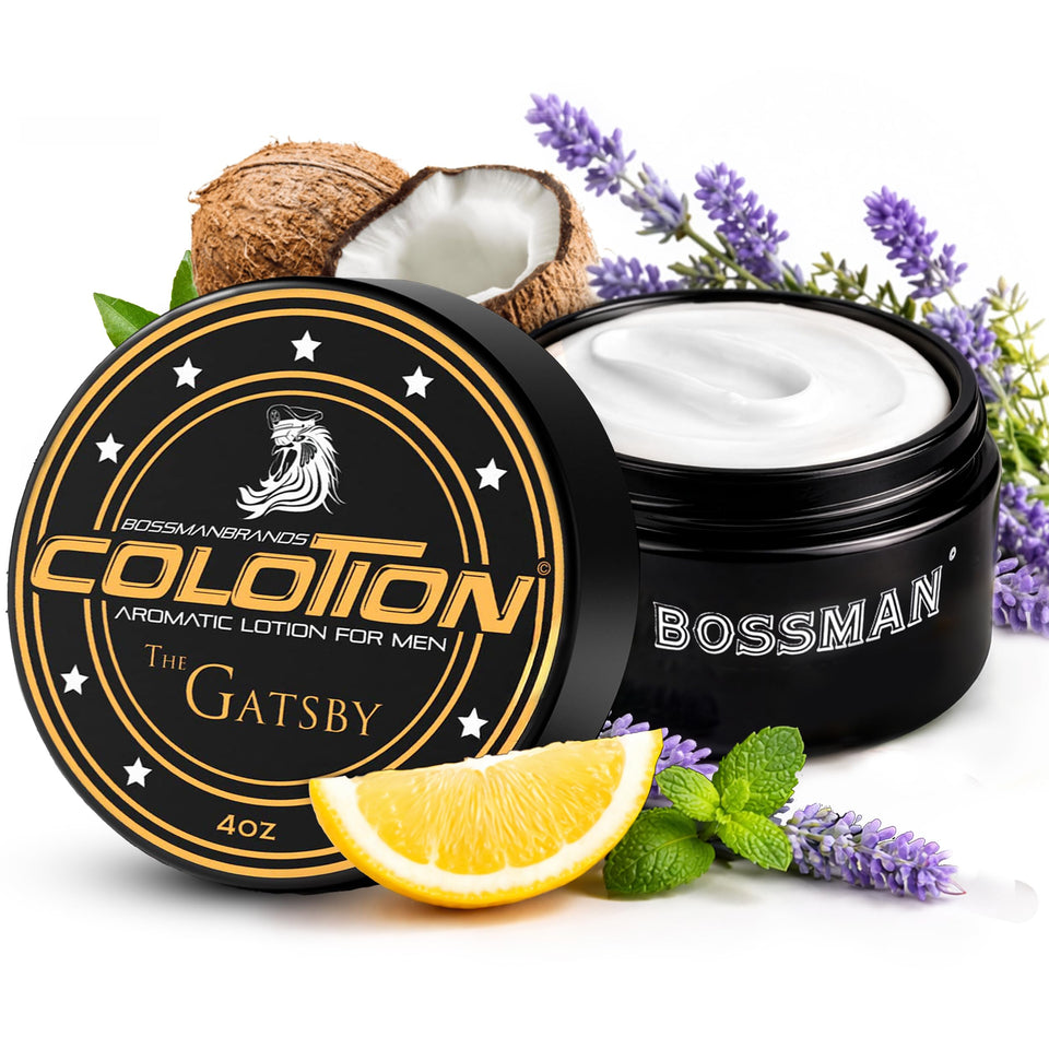 Bossman Colotion front packaging showing bottle and label benefit of convenient dual-use