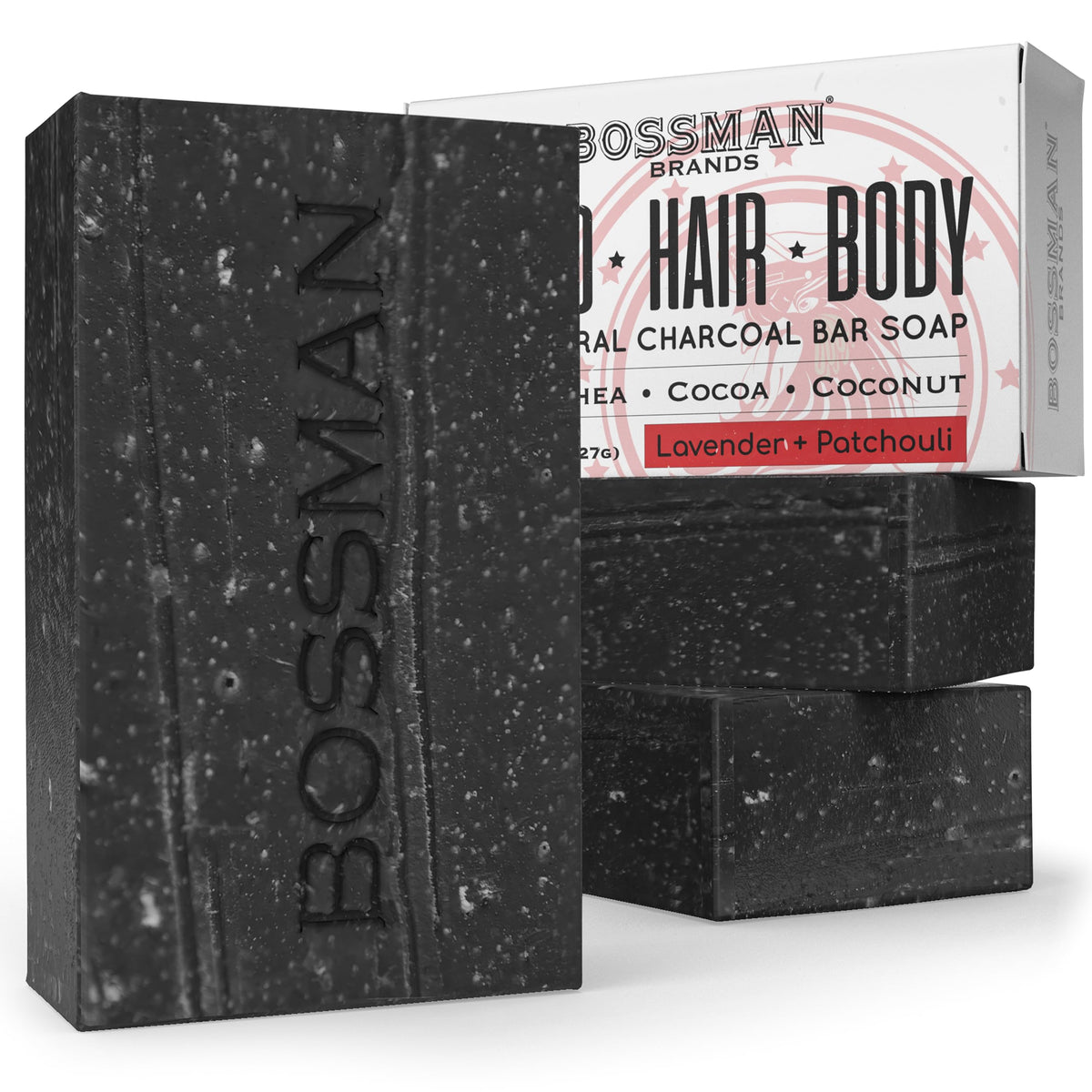 Bossman front packaging showing three 4 oz bars and branding for convenience