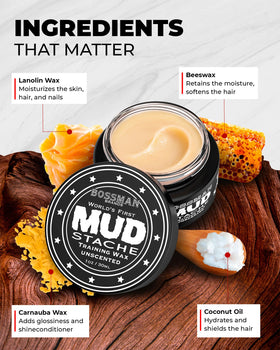 Bossman wax texture close-up highlights smooth, easy application