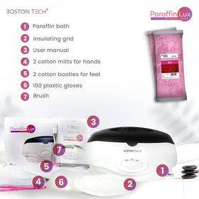 Boston Tech hand beside 3L basin to show scale and multi-dip capacity