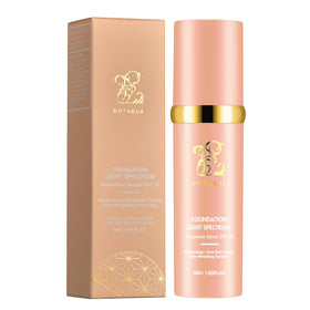 Botagus front packaging showing sleek bottle and SPF50+ benefit