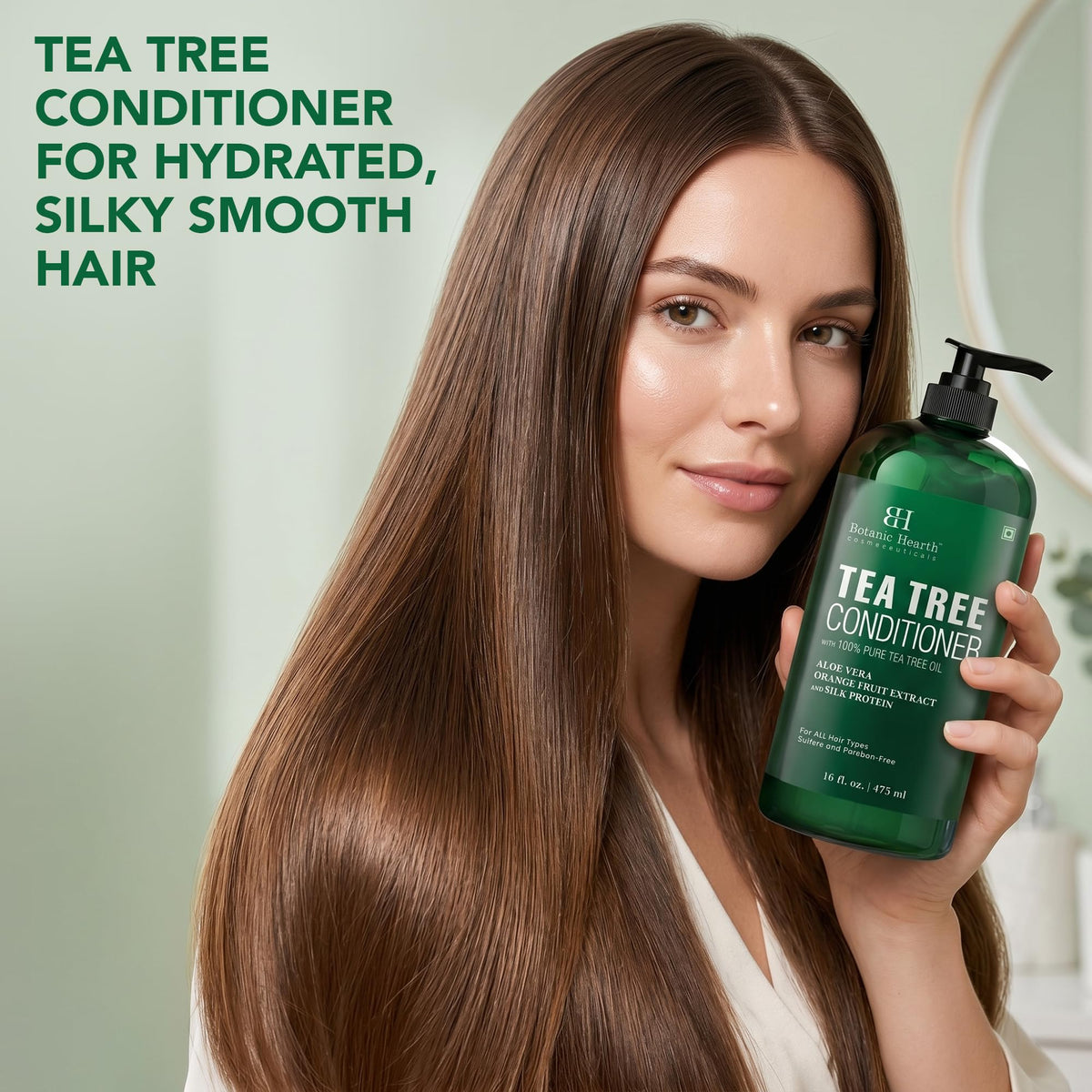 Botanic Hearth on wet hair after rinse showing smooth, detangled results