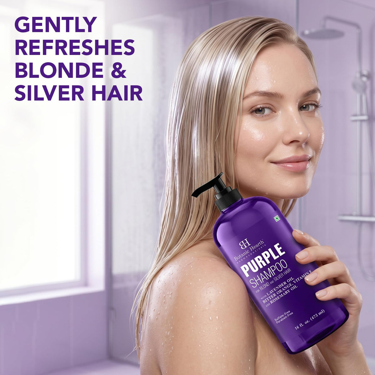 Botanic Hearth before and after blonde hair showing reduced brassiness