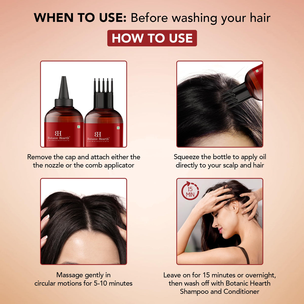 Botanic Hearth before and after hair comparison showing stronger look