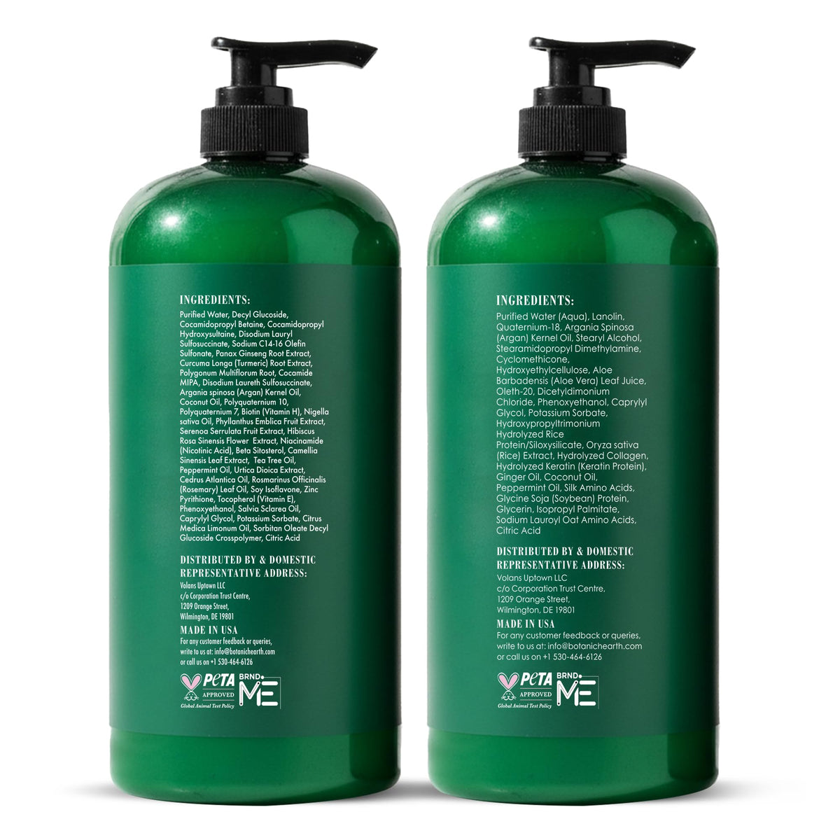 Botanic Hearth before-and-after hair comparison showing fuller-looking hair benefit