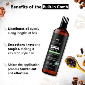 Botanic Hearth comb applicator close-up evenly distributing oil for precision
