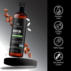 Botanic Hearth applied to scalp with comb showing targeted treatment benefit