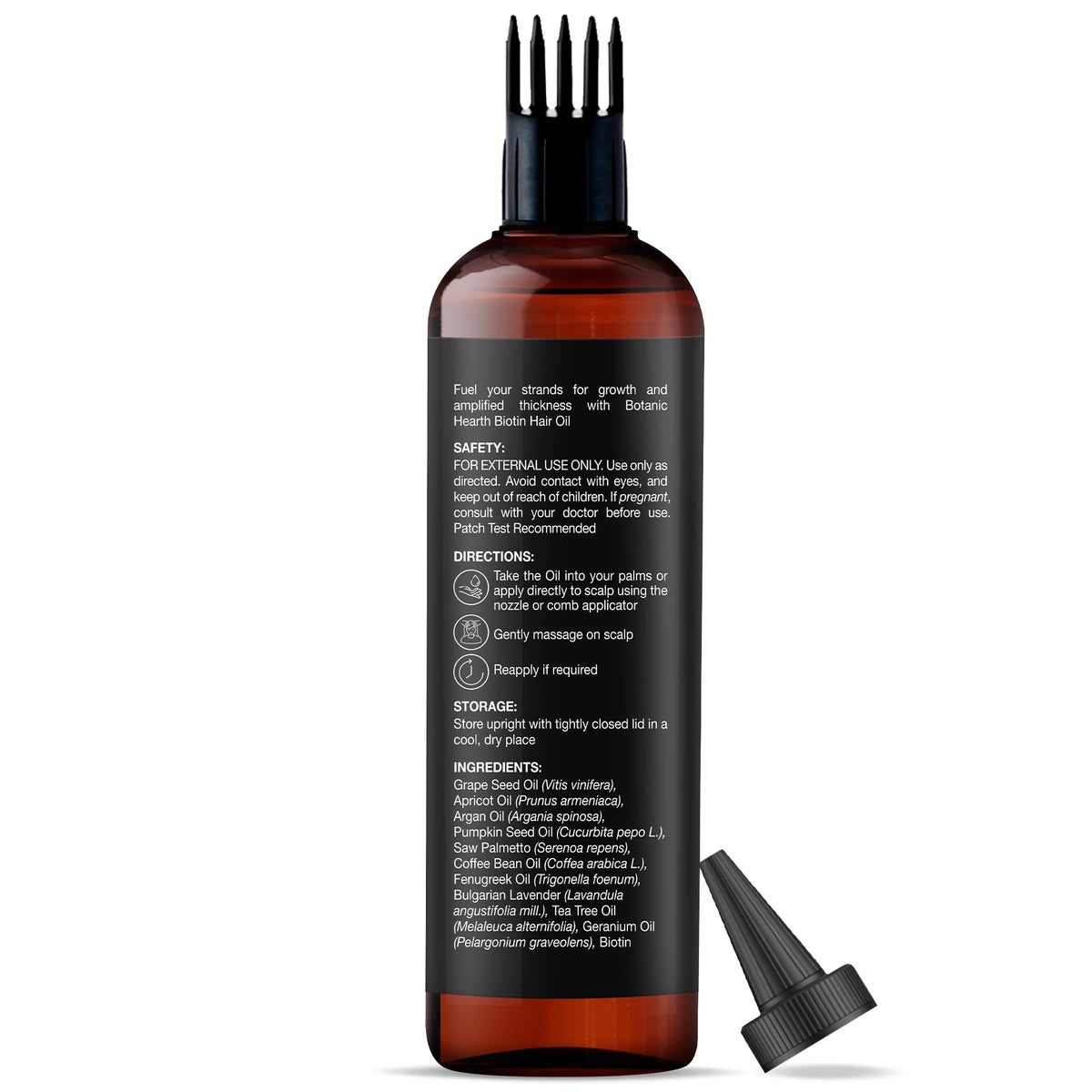 Botanic Hearth oil texture droplet highlighting lightweight absorption and shine
