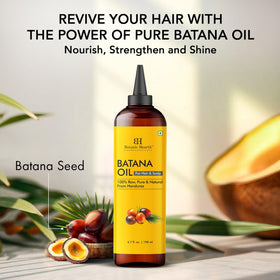 Botanic Hearth oil sheen on hair ends demonstrating reduced frizz and added shine