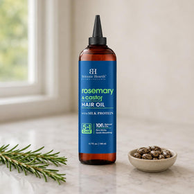 Botanic Hearth coconut and rosemary botanicals flatlay emphasizing natural blend