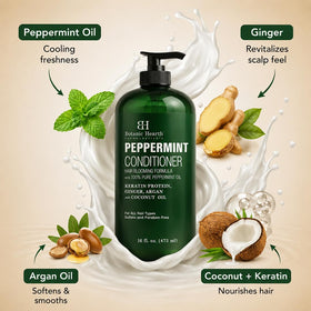 Botanic Hearth conditioner being applied in the shower illustrating easy use