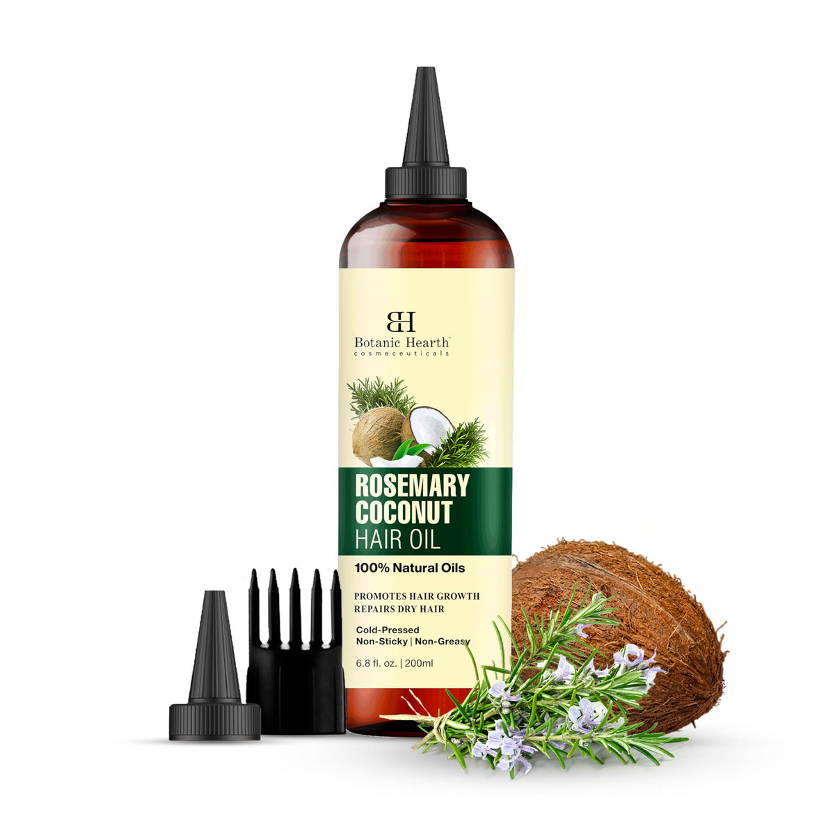 Botanic Hearth front bottle view showing rosemary biotin oil benefits