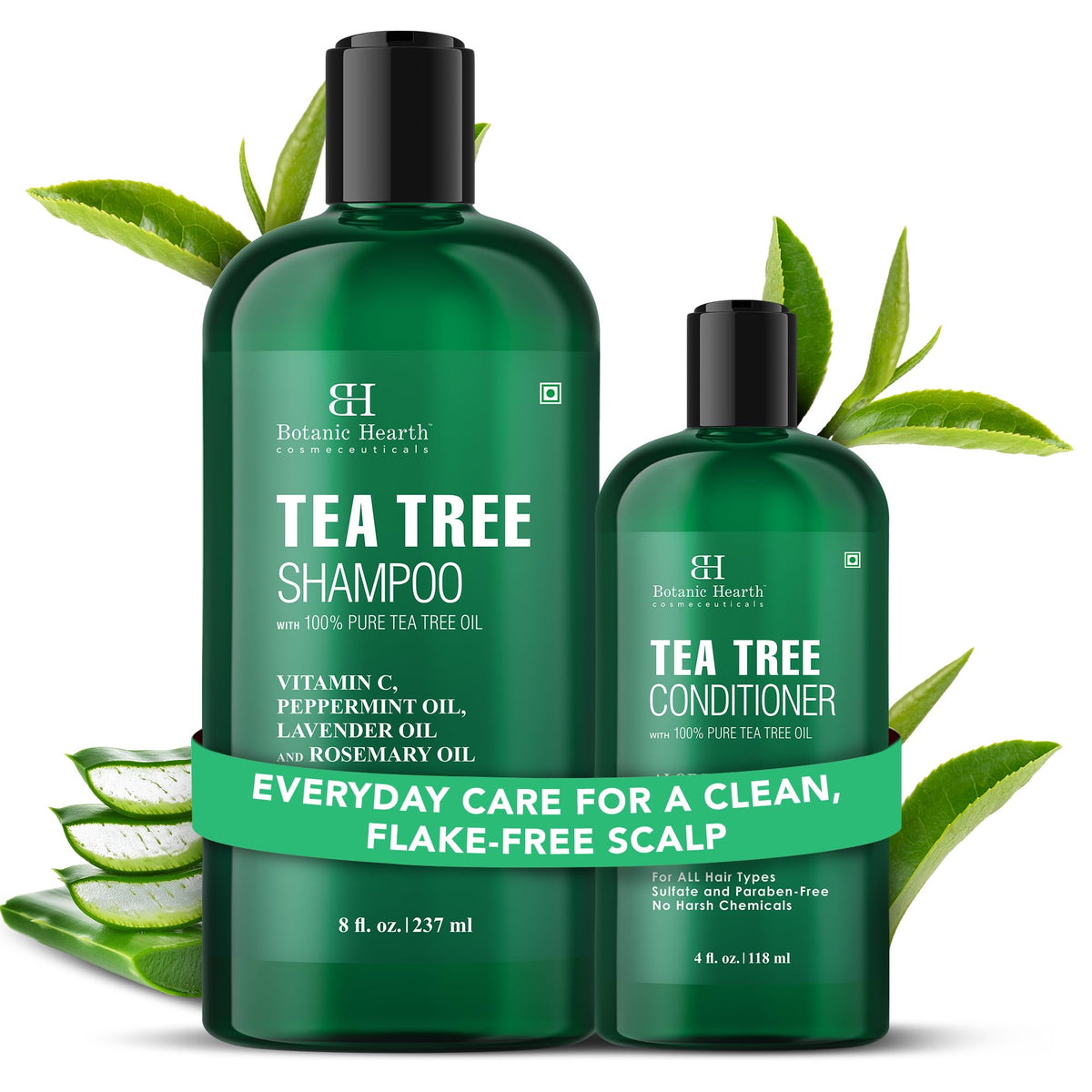 Botanic Hearth front packaging showing both bottles and benefits