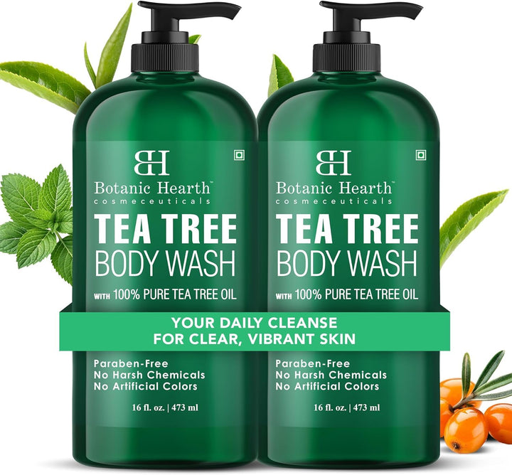 Botanic Hearth front packaging showing dual 16 fl oz bottles and clear labeling benefit
