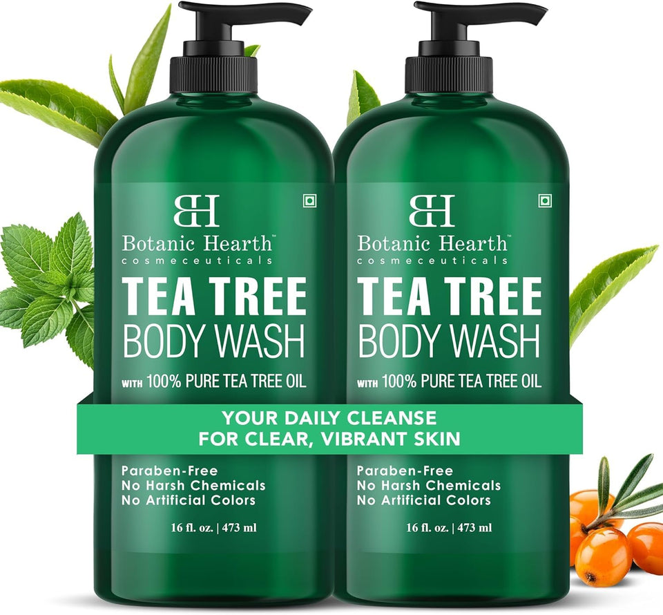Botanic Hearth front packaging showing dual 16 fl oz bottles and clear labeling benefit