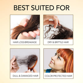 Botanic Hearth before and after hair texture improvement display