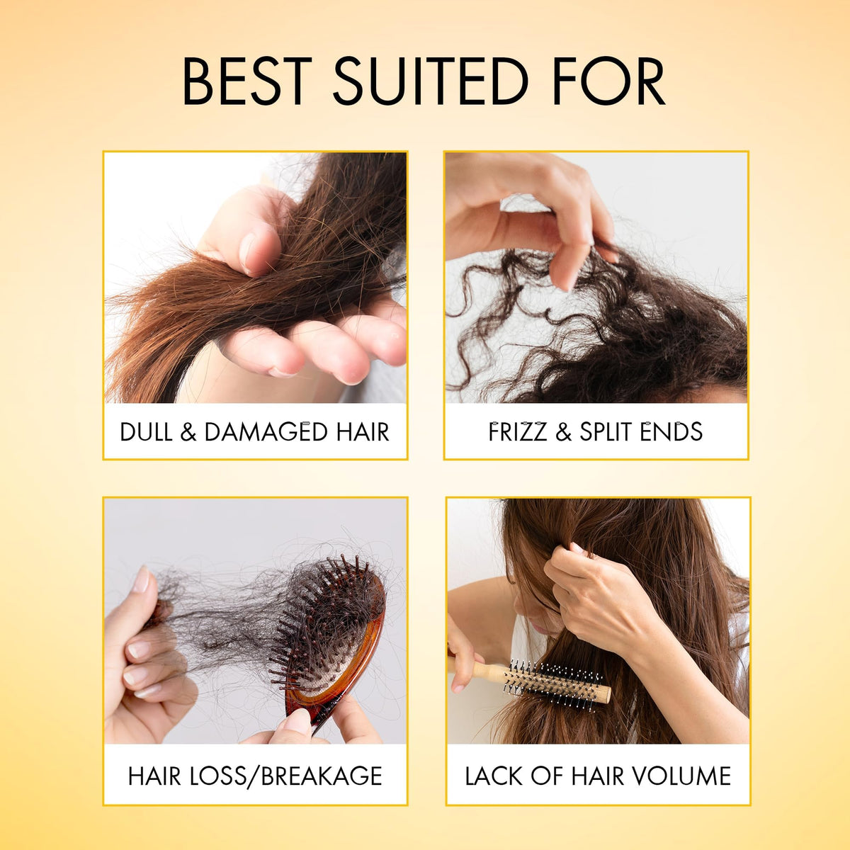 Botanic Hearth before and after hair comparison showing improved smoothness and shine