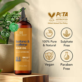 Botanic Hearth applying oil to scalp for targeted nourishment