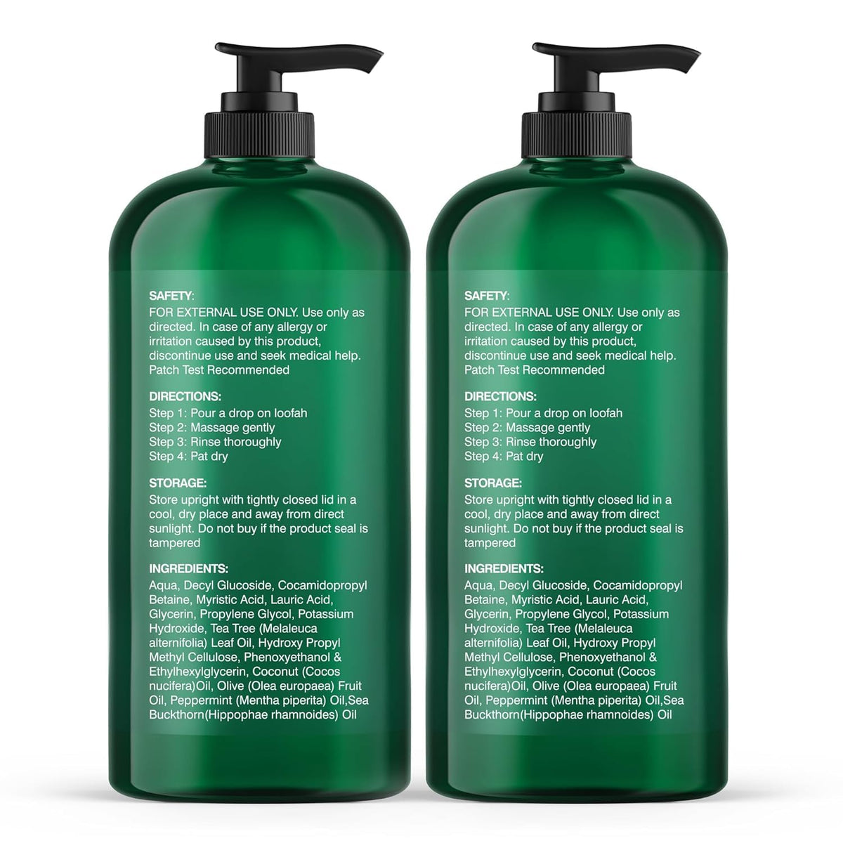 Botanic Hearth tea tree peppermint sea buckthorn ingredients arranged showing natural botanicals benefit