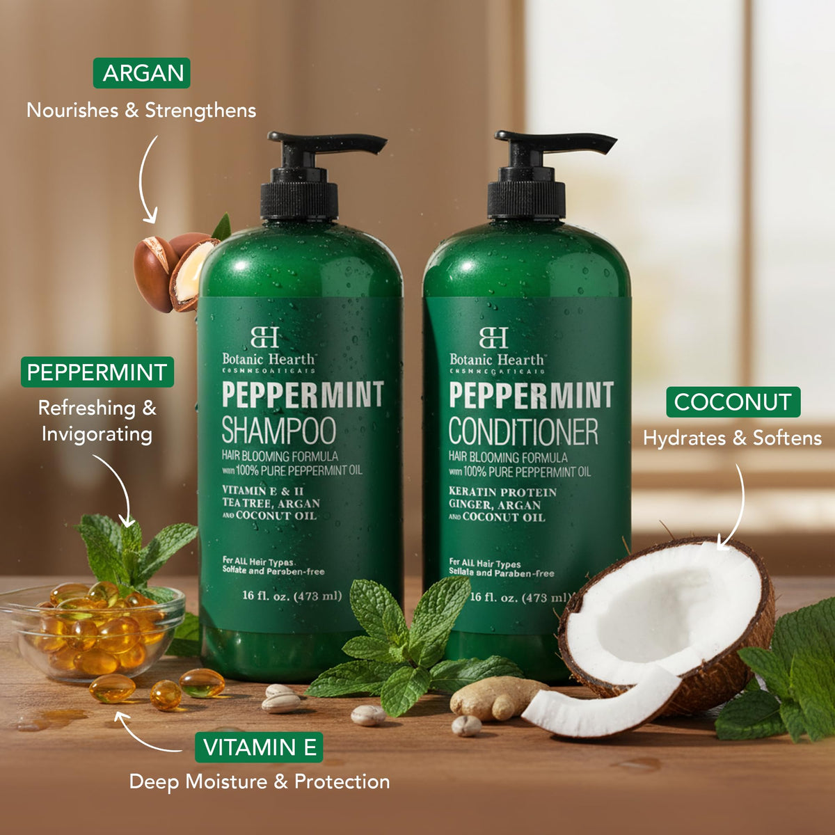 Botanic Hearth shampoo lather texture in hand showing gentle cleansing and rich foam benefit