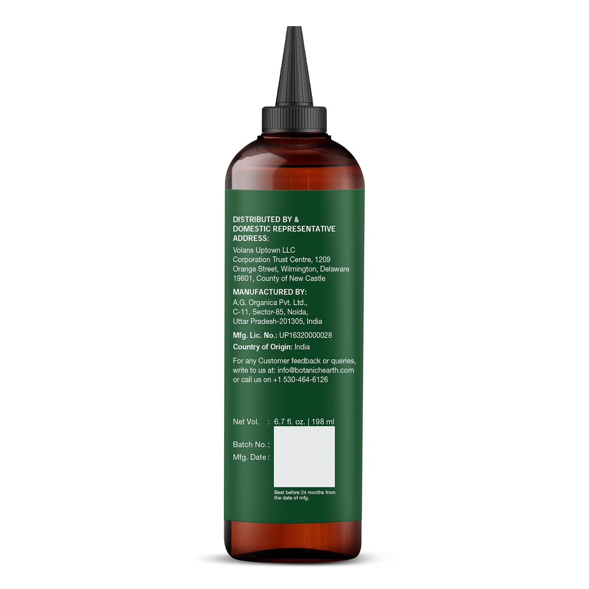 Botanic Hearth bottle on bathroom shelf lifestyle shot conveying daily use benefits
