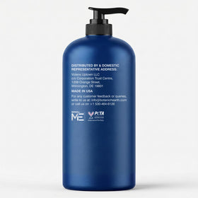 Botanic Hearth bottles styled on bathroom shelf for daily routine