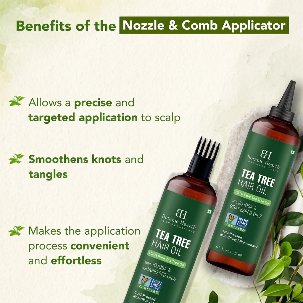 Botanic Hearth drops applied to scalp illustrating targeted itch relief