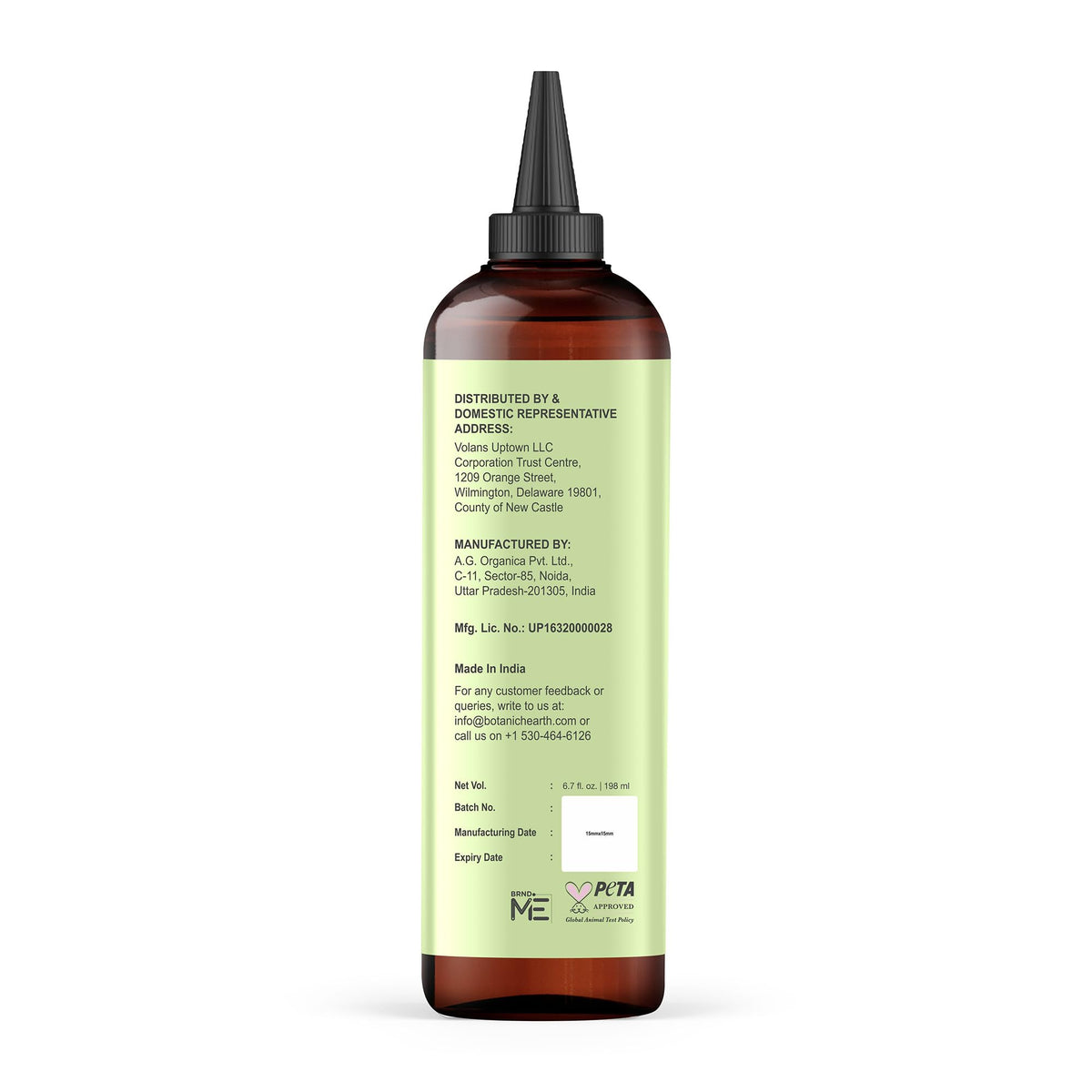 Botanic Hearth open bottle and label detail showing ingredient transparency and product clarity
