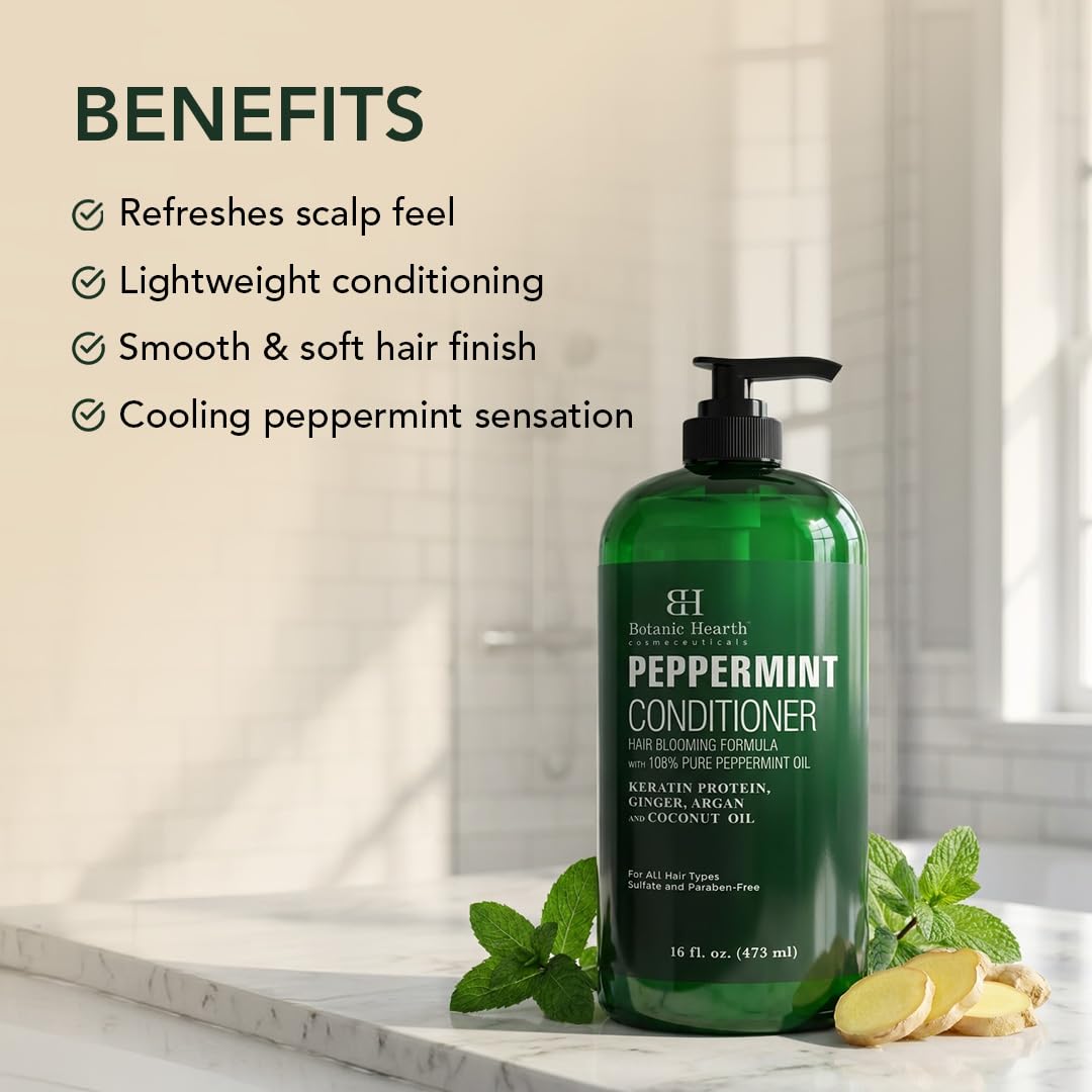 Botanic Hearth conditioner texture on palm demonstrating creamy, lightweight feel