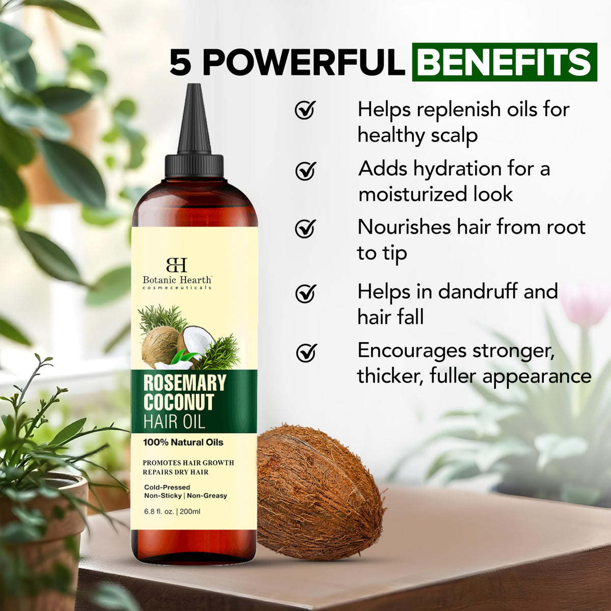 Botanic Hearth oil pouring into hand to show lightweight absorption benefit