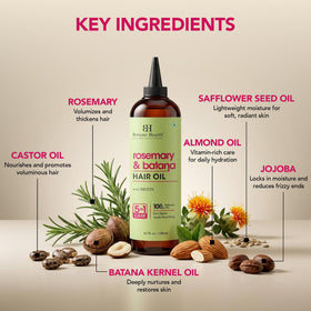 Botanic Hearth pouring oil into palms demonstrating simple application for scalp and ends
