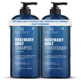 Botanic Hearth shampoo label close-up highlighting ingredients and clarity