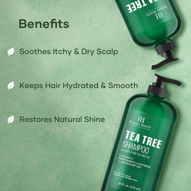 Botanic Hearth tea tree leaf close-up emphasizing natural ingredient soothing properties